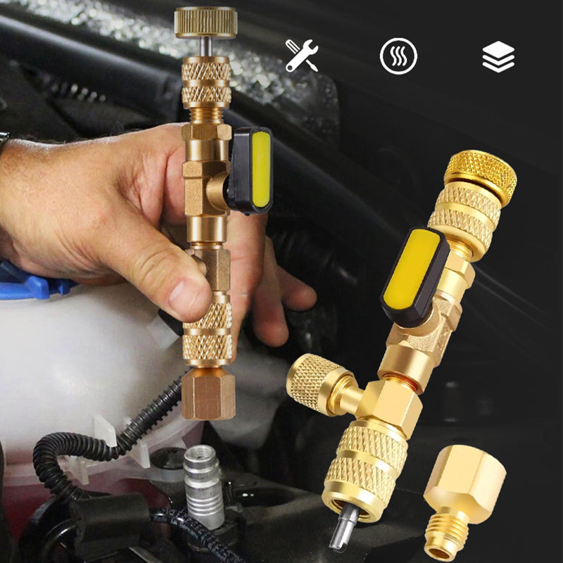 AC Valve Core Removal Tool with SAE 1/4 & 5/16 Port