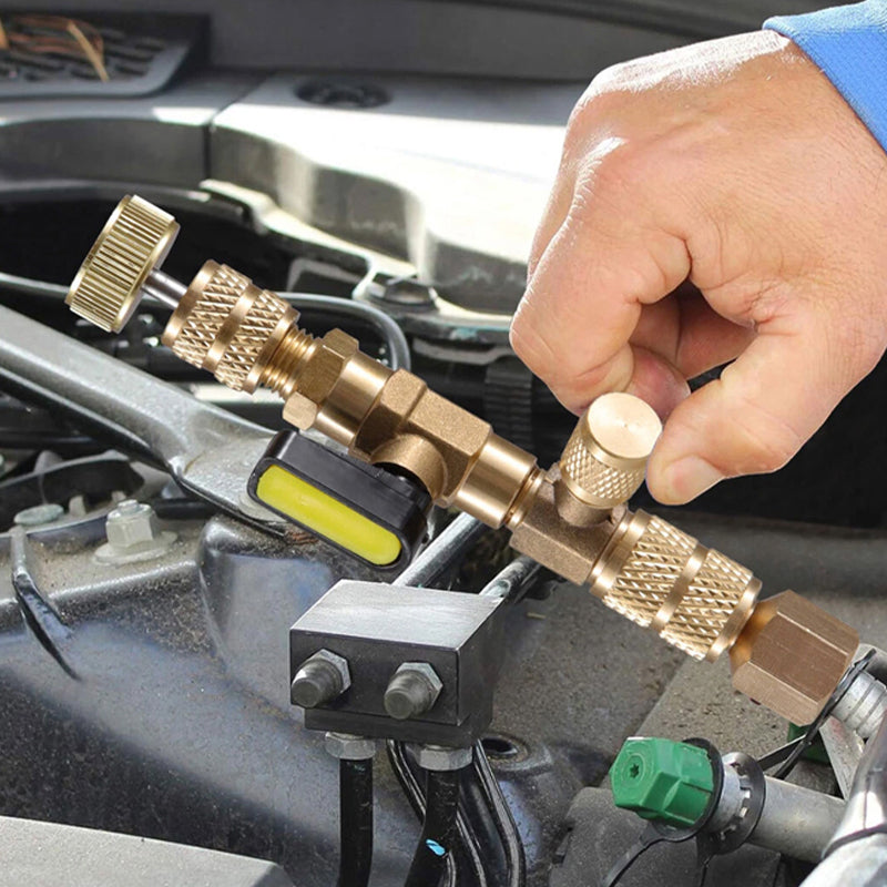 AC Valve Core Removal Tool with SAE 1/4 & 5/16 Port