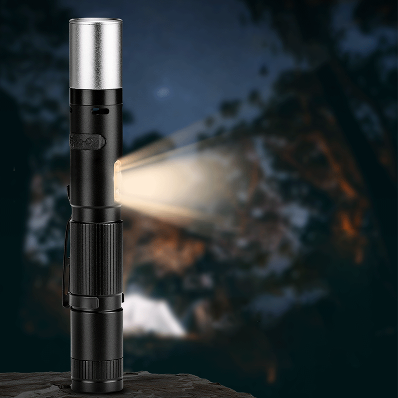 Multi-Mode Arc + Alarm Zoom Bright Flashlight