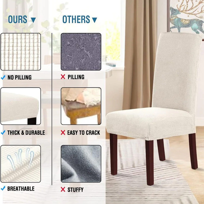 🪑 KJØP 2 FÅ 3! ✨ STRETCH STOLTREKK - Design i ett stykke &amp;  Universell passform, spandexmateriale for enkel installasjon, beskytter møbler mot flekker og slitasje 🛋️🌟