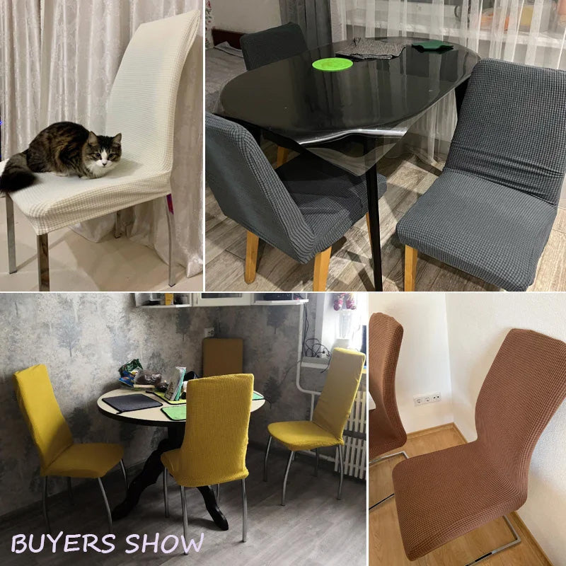 🪑 KJØP 2 FÅ 3! ✨ STRETCH STOLTREKK - Design i ett stykke &amp;  Universell passform, spandexmateriale for enkel installasjon, beskytter møbler mot flekker og slitasje 🛋️🌟