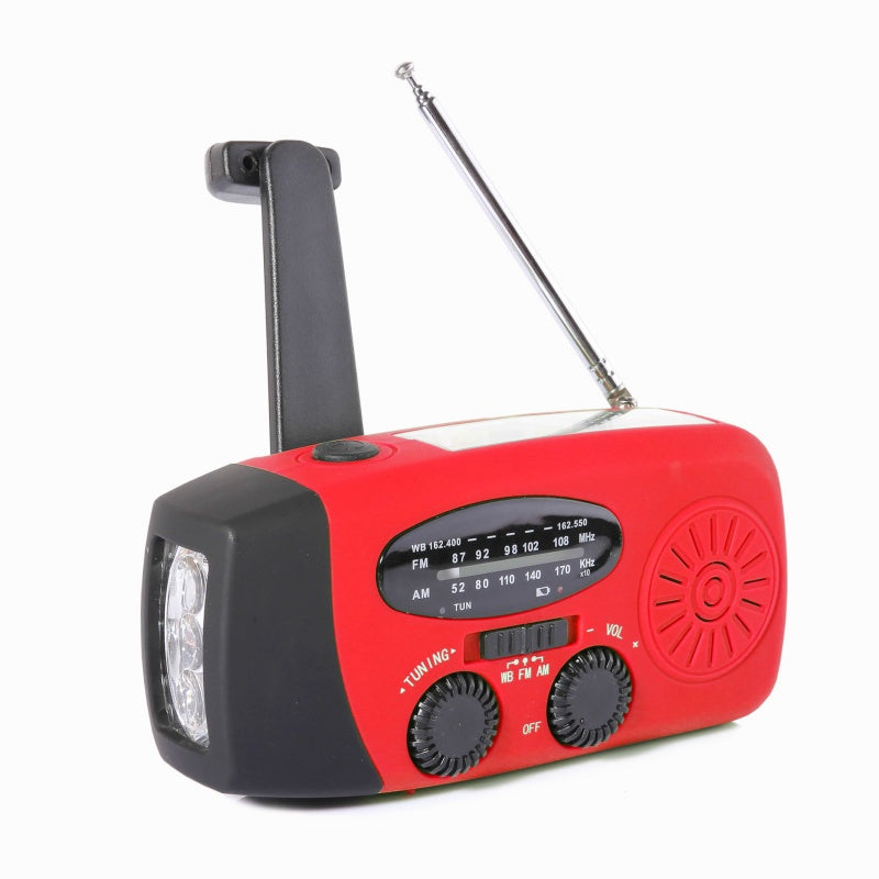 📻 58% OFF NOW!🔋Multifunctional Portable Solar Emergency Radio – Power Bank, Hand Crank &amp; Weather Alert⚡