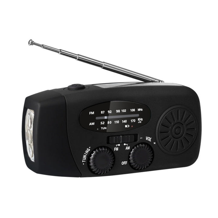 📻 58% OFF NOW!🔋Multifunctional Portable Solar Emergency Radio – Power Bank, Hand Crank &amp; Weather Alert⚡