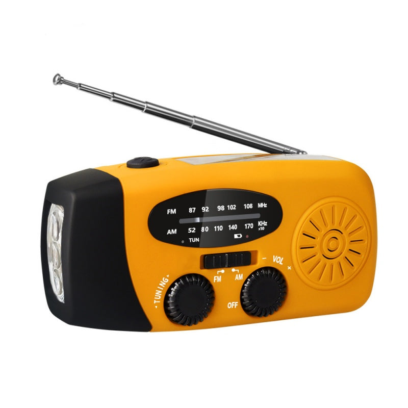 📻 58% OFF NOW!🔋Multifunctional Portable Solar Emergency Radio – Power Bank, Hand Crank &amp; Weather Alert⚡