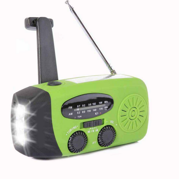 📻 58% OFF NOW!🔋Multifunctional Portable Solar Emergency Radio – Power Bank, Hand Crank &amp; Weather Alert⚡