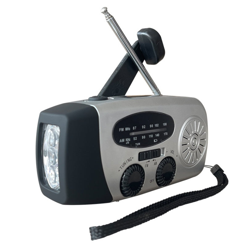 📻 58% OFF NOW!🔋Multifunctional Portable Solar Emergency Radio – Power Bank, Hand Crank &amp; Weather Alert⚡