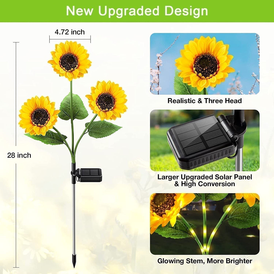 🌻 LIMITED-TIME 50% OFF! ✨ Sunflower Solar Lights – Auto On/Off, 14H Glow, IP65 Waterproof ☀️