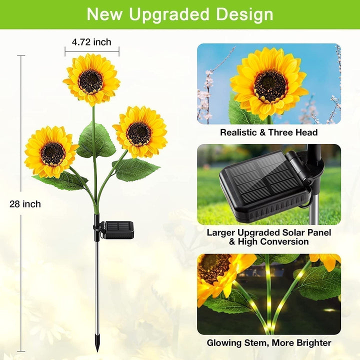 🌻 LIMITED-TIME 50% OFF! ✨ Sunflower Solar Lights – Auto On/Off, 14H Glow, IP65 Waterproof ☀️
