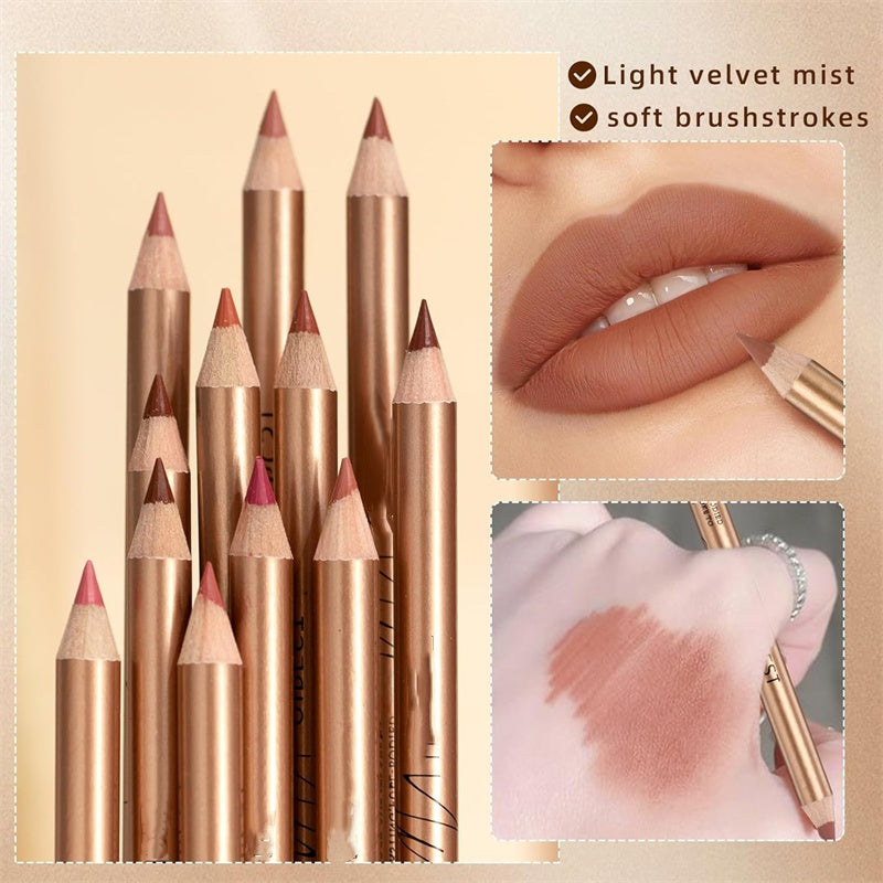 👄 KUPTE 2, ZÍSKEJTE 1 ZDARMA! 💄 Sada 12barevných tužek na rty odolných proti rozmazání – Dlouhotrvající, krémová &amp;  voděodolná – ideální pro každodenní nošení nebo profesionální líčení 🎨