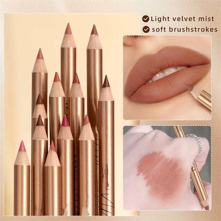 👄 KUPTE 2, ZÍSKEJTE 1 ZDARMA! 💄 Sada 12barevných tužek na rty odolných proti rozmazání – Dlouhotrvající, krémová &amp;  voděodolná – ideální pro každodenní nošení nebo profesionální líčení 🎨