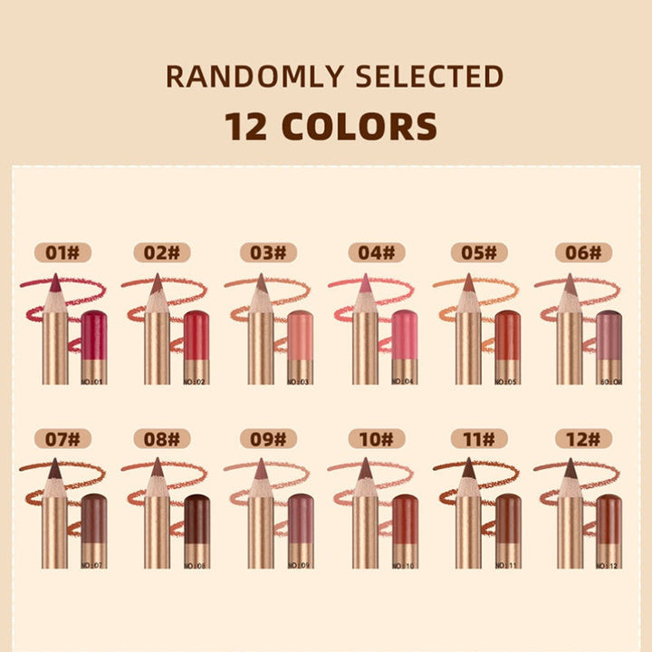 👄 KUPTE 2, ZÍSKEJTE 1 ZDARMA! 💄 Sada 12barevných tužek na rty odolných proti rozmazání – Dlouhotrvající, krémová &amp;  voděodolná – ideální pro každodenní nošení nebo profesionální líčení 🎨