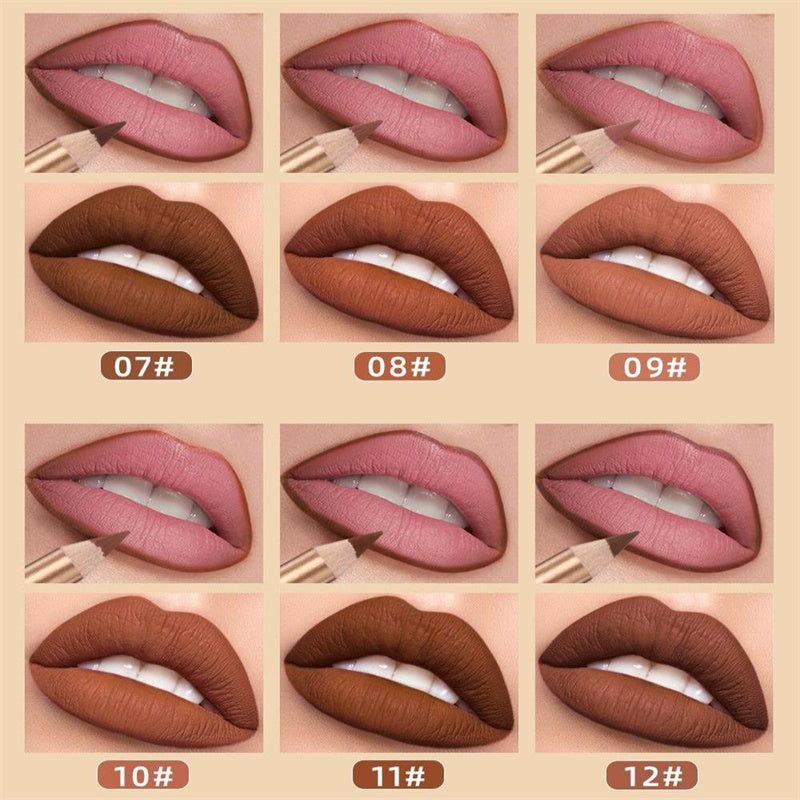 👄 KUPTE 2, ZÍSKEJTE 1 ZDARMA! 💄 Sada 12barevných tužek na rty odolných proti rozmazání – Dlouhotrvající, krémová &amp;  voděodolná – ideální pro každodenní nošení nebo profesionální líčení 🎨