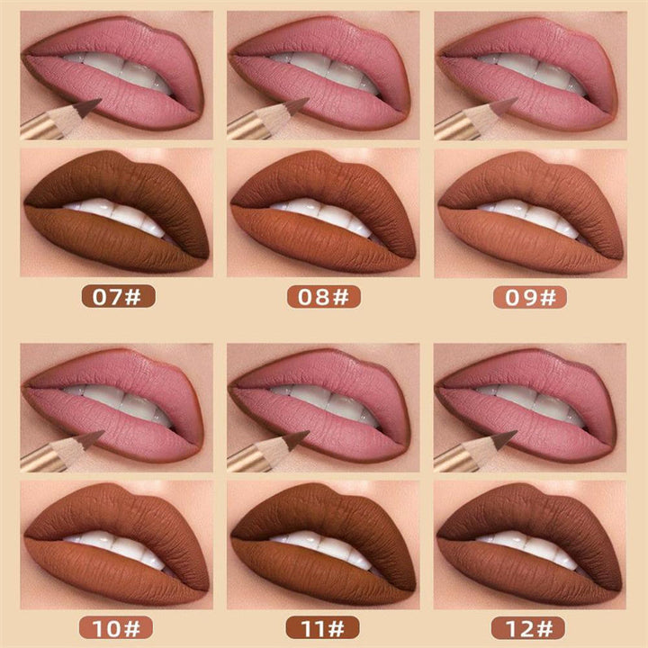 👄 KUPTE 2, ZÍSKEJTE 1 ZDARMA! 💄 Sada 12barevných tužek na rty odolných proti rozmazání – Dlouhotrvající, krémová &amp;  voděodolná – ideální pro každodenní nošení nebo profesionální líčení 🎨