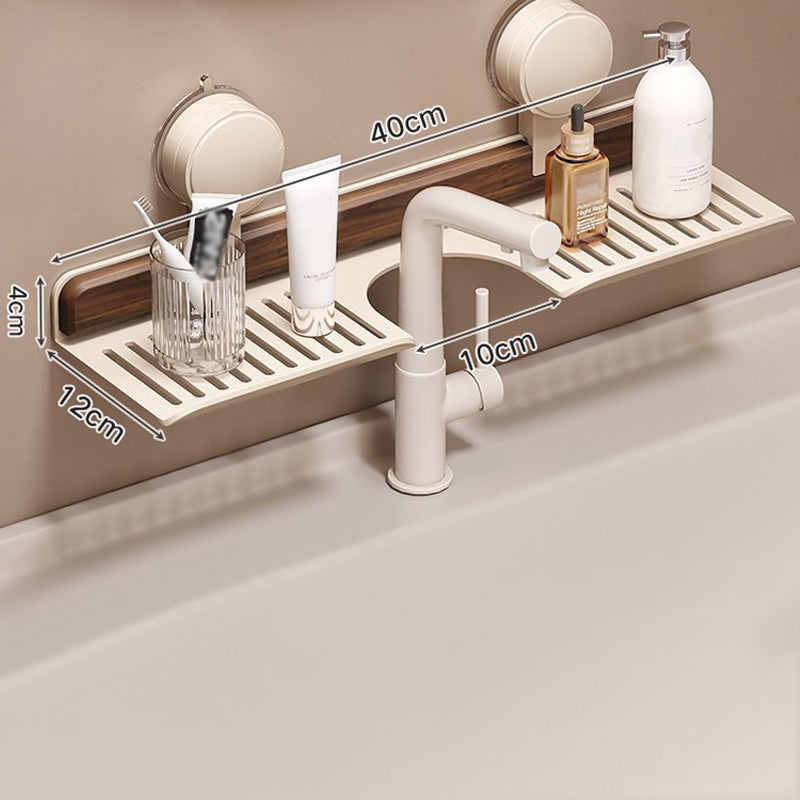 🔥Hot selling💥 Walnut Bathroom, Kitchen Suction Cup Shelf