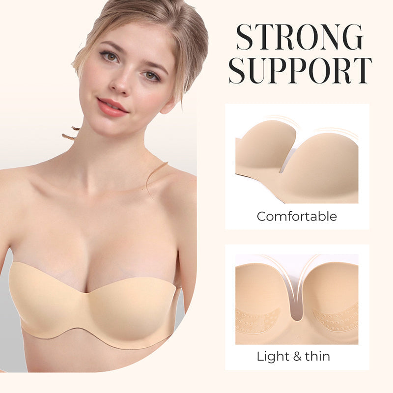 Secure Invisible Lift Stick-On Bra - Seamless, Lightweight & Breathable