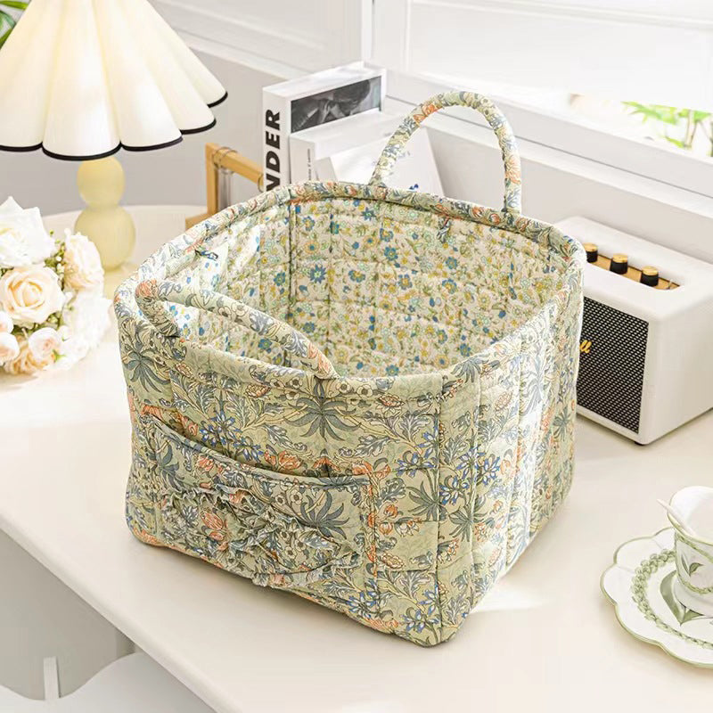✨2026 Hot Sale 50%OFF⌛Portable Floral Fabric Storage Basket