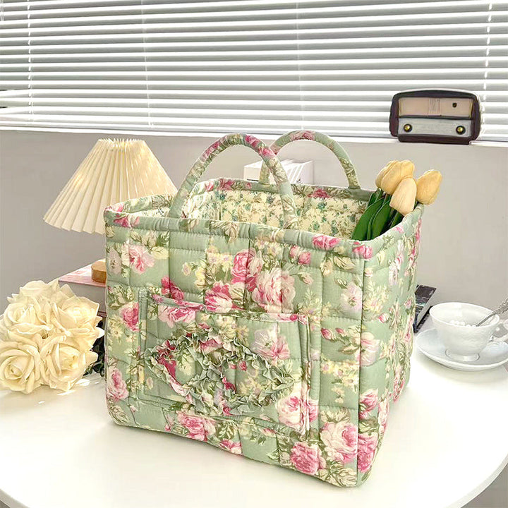 ✨2026 Hot Sale 50%OFF⌛Portable Floral Fabric Storage Basket