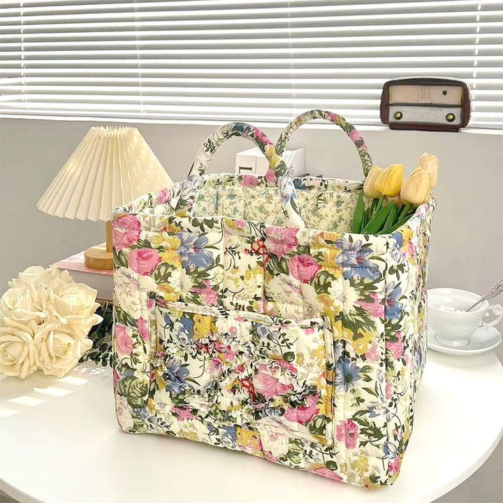 ✨2026 Hot Sale 50%OFF⌛Portable Floral Fabric Storage Basket