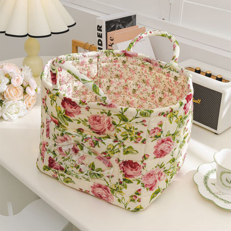 ✨2026 Hot Sale 50%OFF⌛Portable Floral Fabric Storage Basket