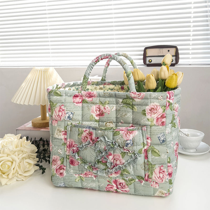 ✨2026 Hot Sale 50%OFF⌛Portable Floral Fabric Storage Basket