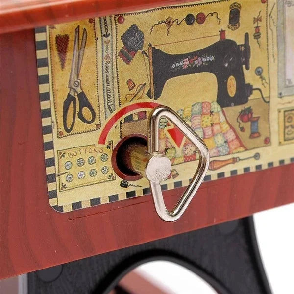 🪗Oferta por tiempo limitado: 50% de descuento en una mini máquina de coser de madera con caja de música.