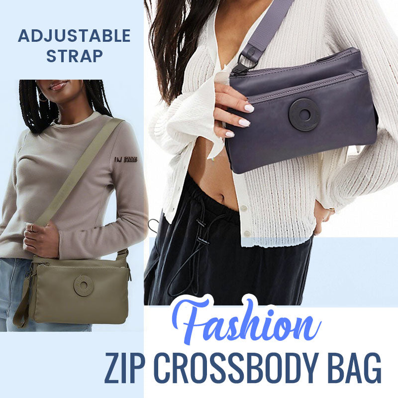 Fashion Zip Crossbody Bag