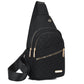 [Cadeau exquis] Sac de poitrine léger à fermeture éclair en métal multi-poches avec trou pour câble de données