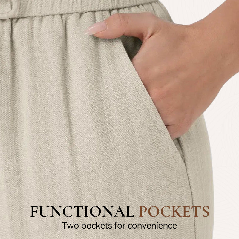 🔥LAST DAY SALE - 50% OFF🎁Lightweight Summer Linen Pants Solid Color Drawstring Casual Pants - Breathable & Skin-Friendly