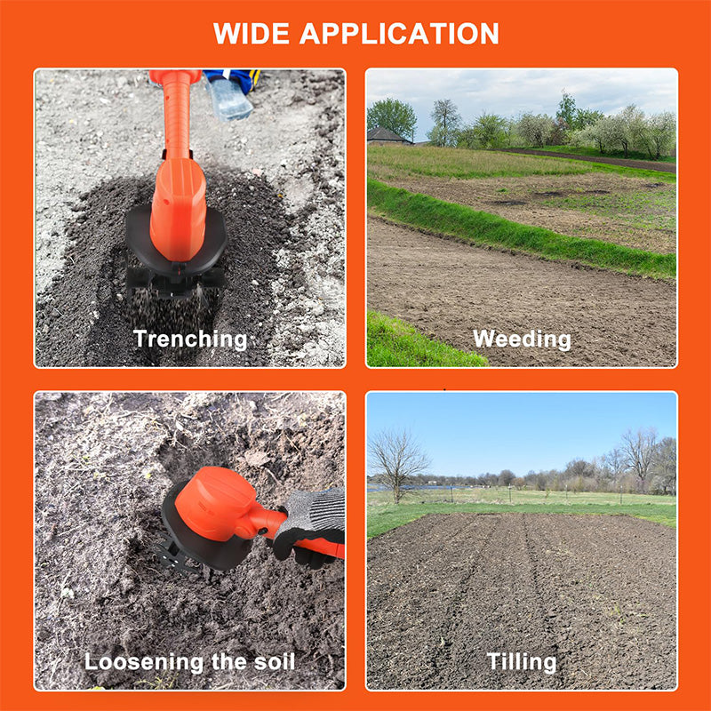 Portable &amp; Rechargeable Cordless Electric Tiller Set