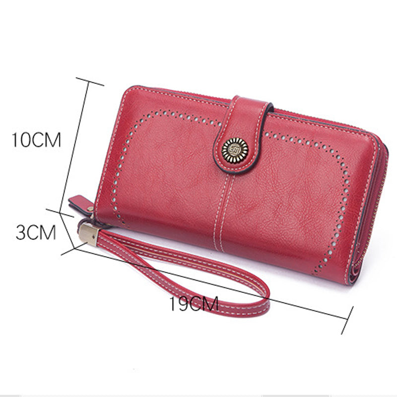 Portefeuille zippé tendance pour femme