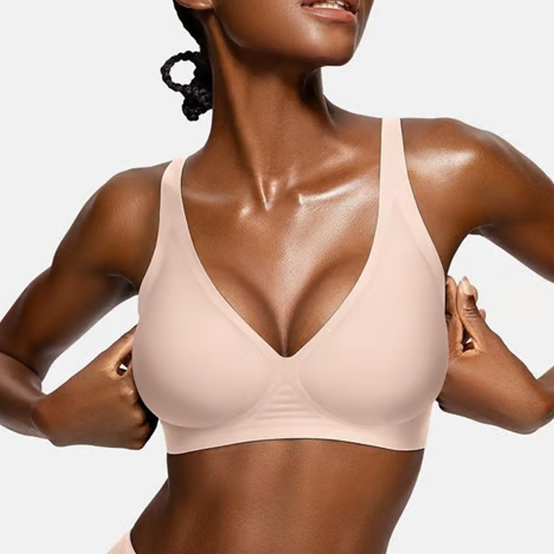 💗LAST DAY - BUY 1 GET 1 FREE💗✨Seamless push-up bra with deep V-neck and no underwire