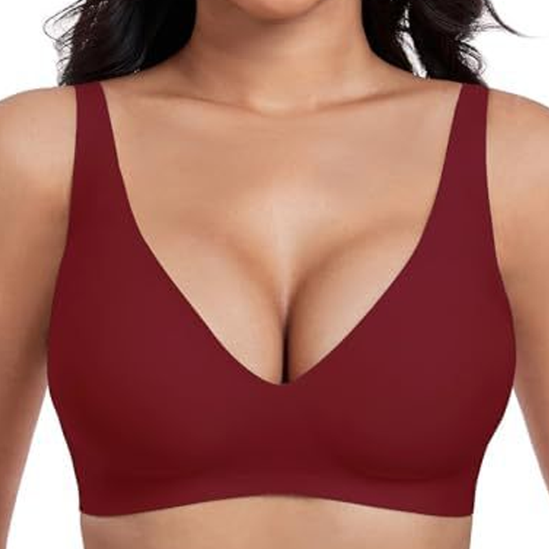 💗LAST DAY - BUY 1 GET 1 FREE💗 Jelly Wireless Womens Comfortable Wireless Bras Push Up Bralettes Seamless Tshirts Bras Deep V Everyday Bras