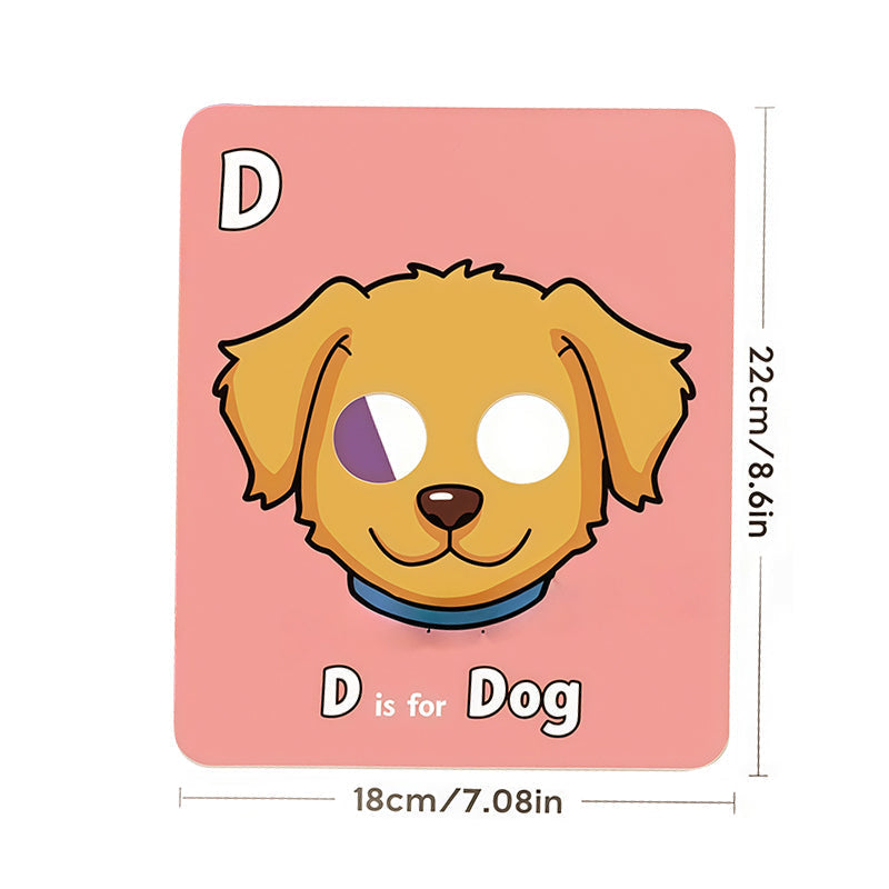 26 PCS Fun ABC Learning Mask Cards