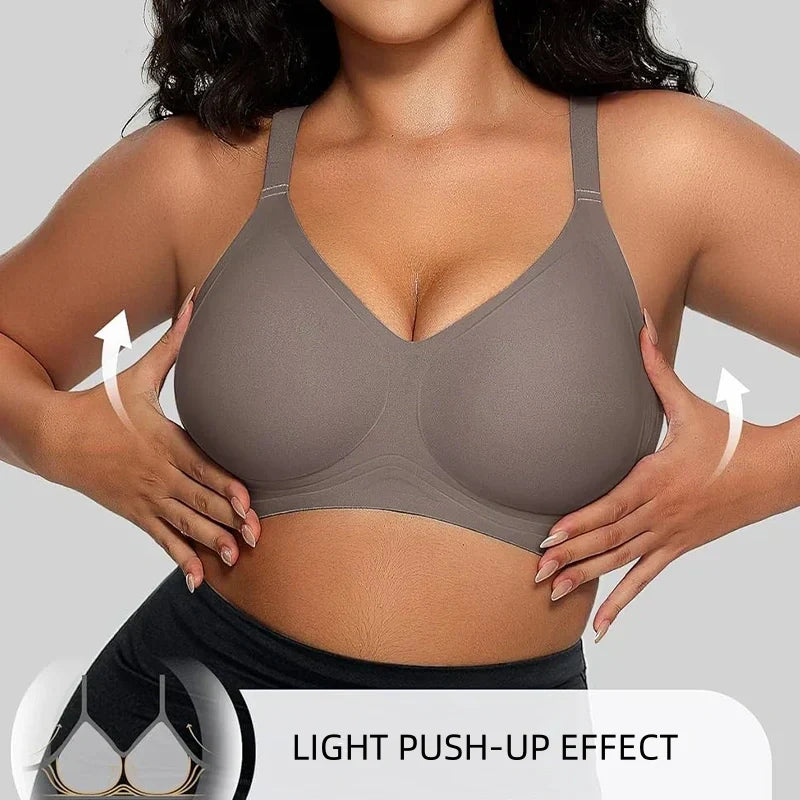 Women's Comfortable Wire-Free Seamless Push Up Bra