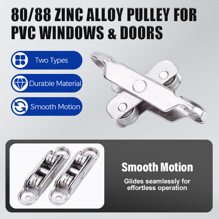 80/88 Zinc Alloy Pulley for PVC Windows &amp; Doors