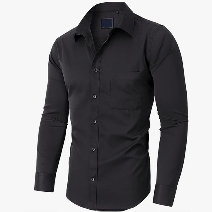 Camisa de manga larga de color liso