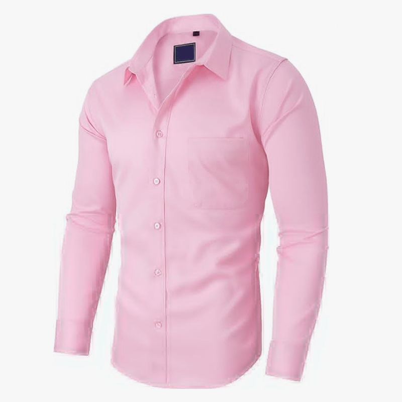 Camisa de manga larga de color liso