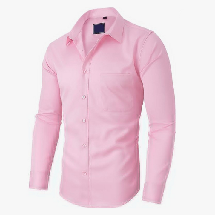 Camisa de manga larga de color liso