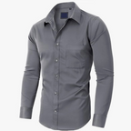 Solid-Color Long-Sleeve Shirt