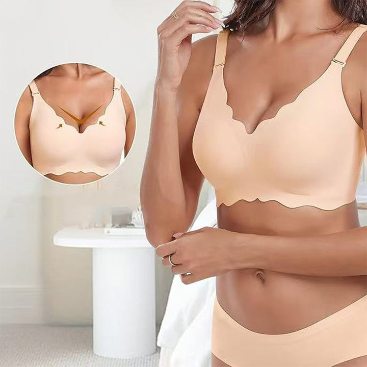 Deep V Plunge Push-up Wirefree Sømløs BH