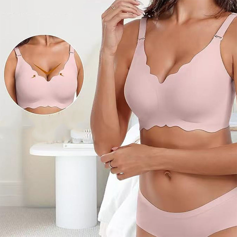 Deep V Plunge Push-up Wirefree Sømløs BH