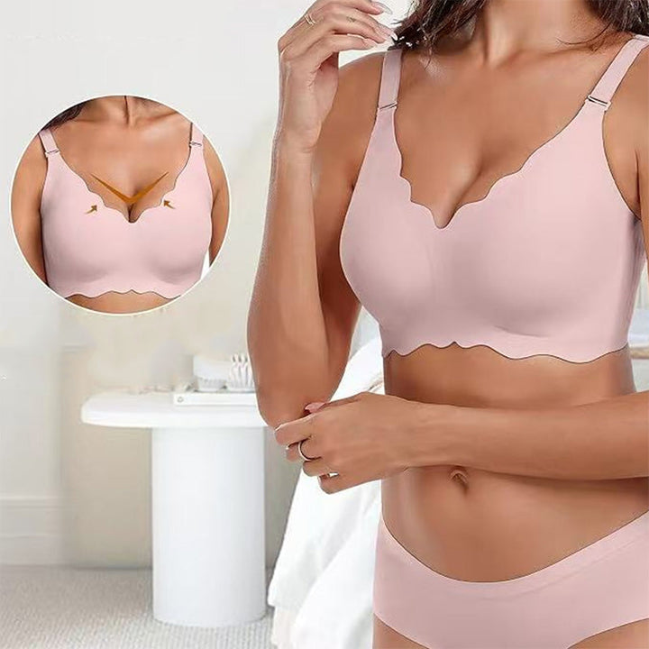 Deep V Plunge Push-up Wirefree Sømløs BH