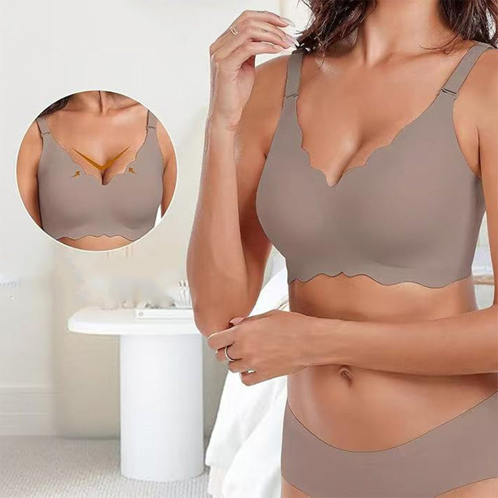 Deep V Plunge Push-up Wirefree Sømløs BH