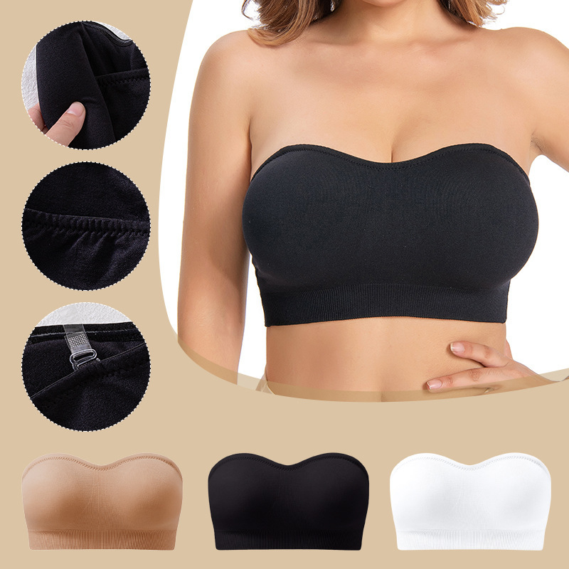 👙Je mehr kaufen, desto mehr sparen.🤍Kabelloser Bandeau-BH für Damen mit abnehmbaren Trägern