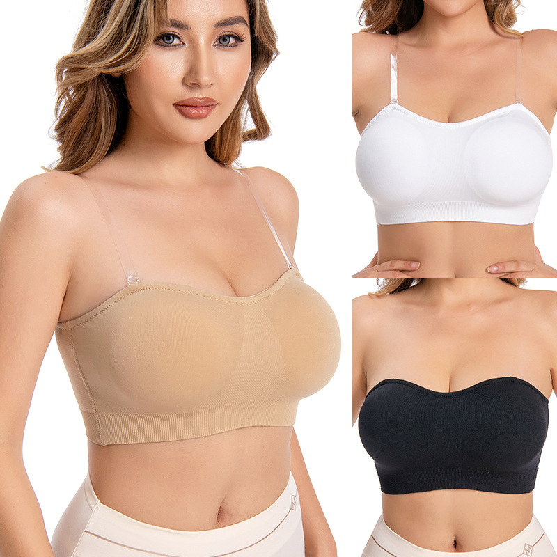 👙Je mehr kaufen, desto mehr sparen.🤍Kabelloser Bandeau-BH für Damen mit abnehmbaren Trägern