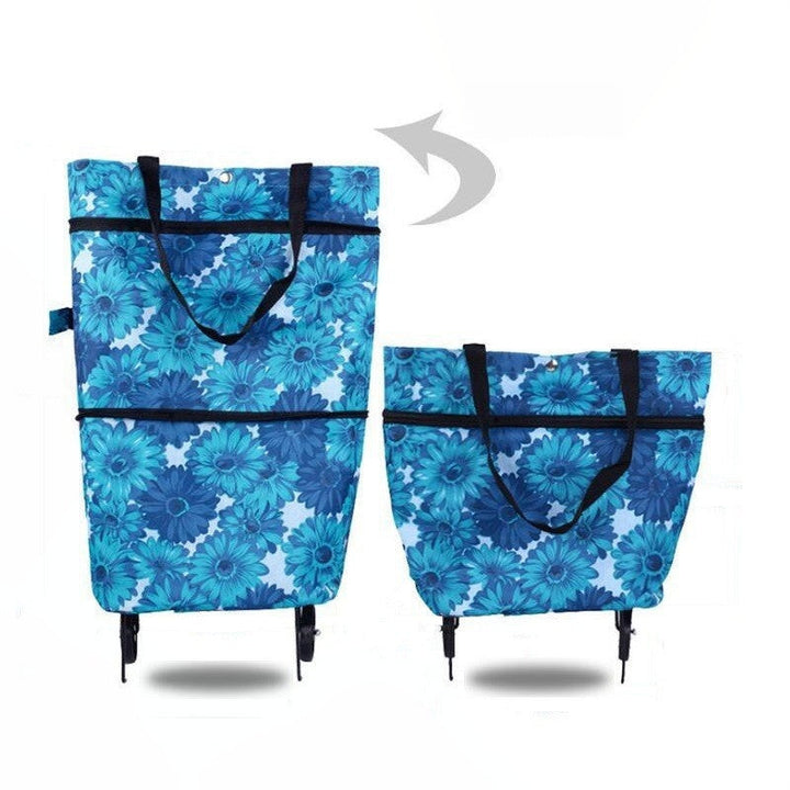 Chariot de courses pliable 2 en 1