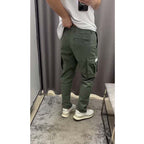 Men's Solid Casual Cargo Pants