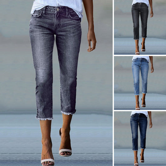 Women’s Timeless High-Waist Jeans 👖💼 – Skin-Friendly Wrinkle-Resistant Fabric, Slimming Fit & Long-Leg Effect, Elegant for Office & Daily