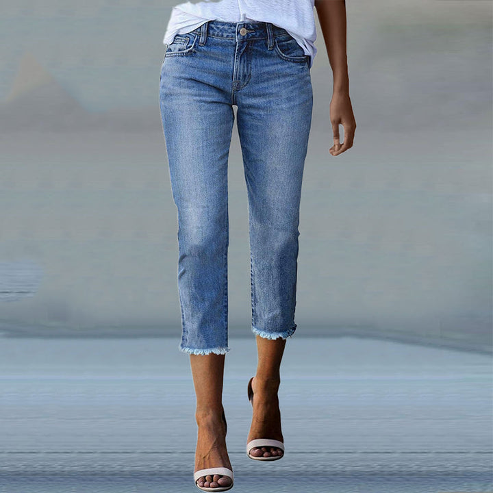 Women’s Timeless High-Waist Jeans 👖💼 – Skin-Friendly Wrinkle-Resistant Fabric, Slimming Fit &amp; Long-Leg Effect, Elegant for Office &amp; Daily