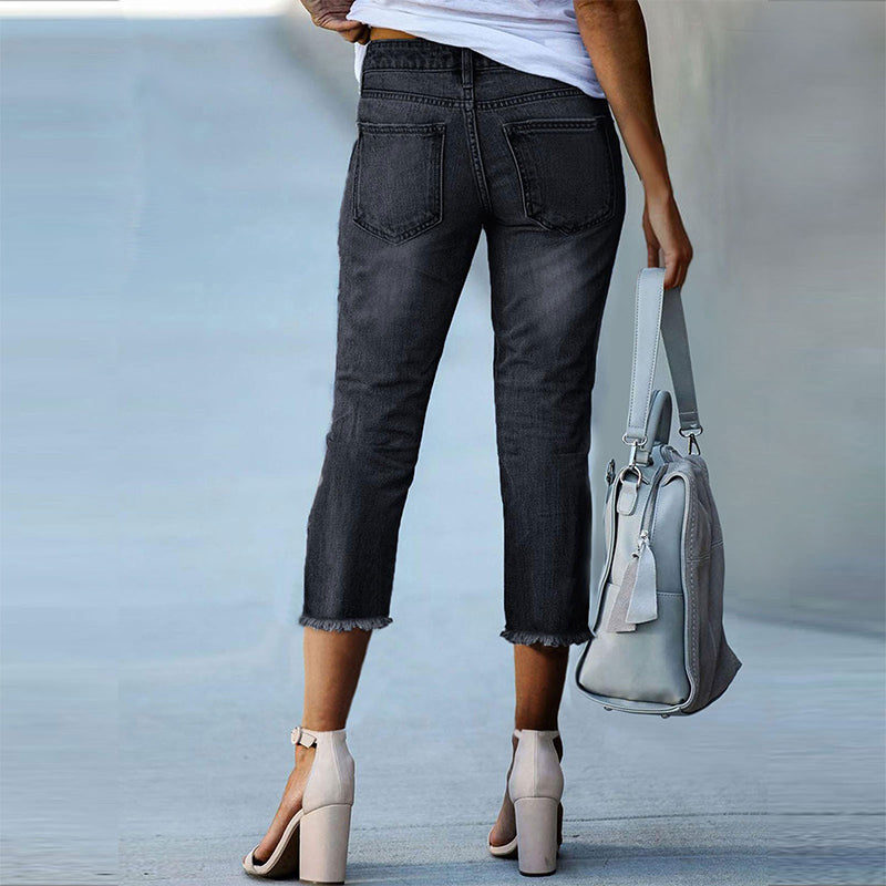 Women’s Timeless High-Waist Jeans 👖💼 – Skin-Friendly Wrinkle-Resistant Fabric, Slimming Fit &amp; Long-Leg Effect, Elegant for Office &amp; Daily